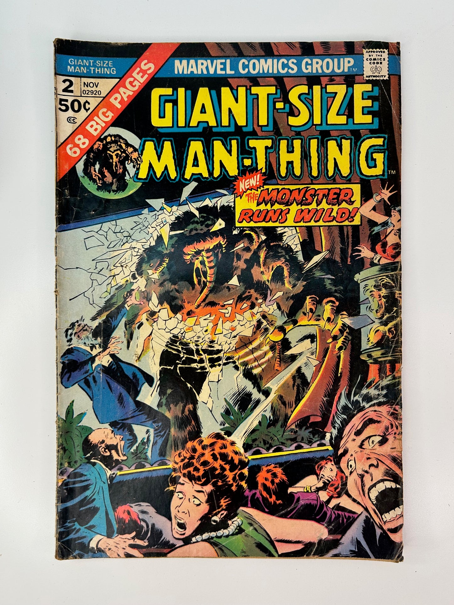 Giant-Size Man-Thing Vol 1 #2 Vintage 1974 New The Monster Runs Wild Marvel Group Comic Book