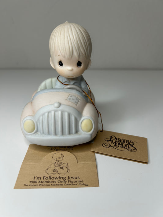 Precious Moments I’m Following Jesus Vintage 1986 Members Only Figurine New Mint