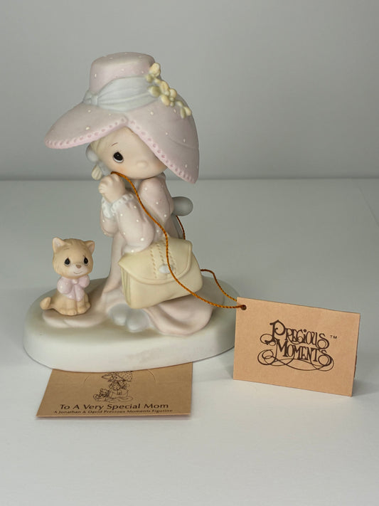 Precious Moments Vintage 1983 To a Very Special Mom Hand Painted Porcelain Collectible Figurine Original Box