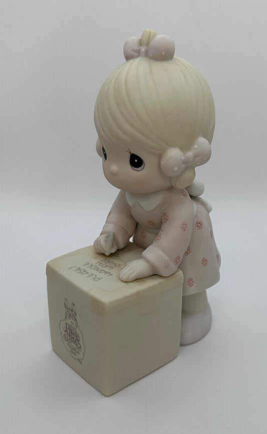 Precious Moments Vintage 1987 Sharing is Universal Porcelain Figurine Original Box