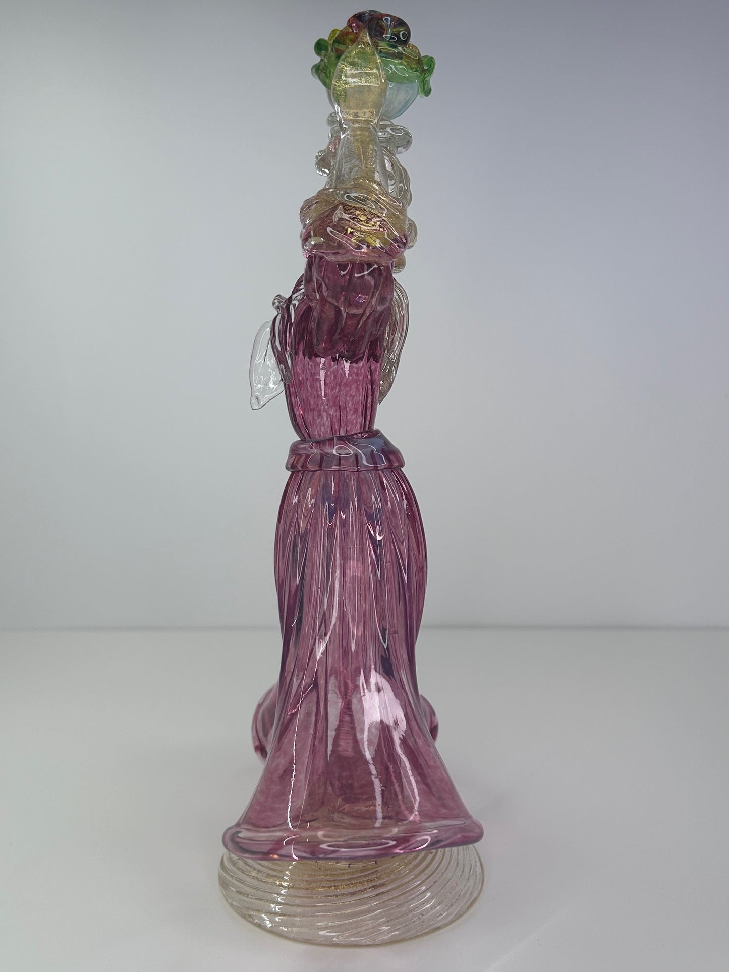 Ercole Barovier Vintage 1930s-1960s Murano Glass Venetian Woman With Fruit Basket on Head