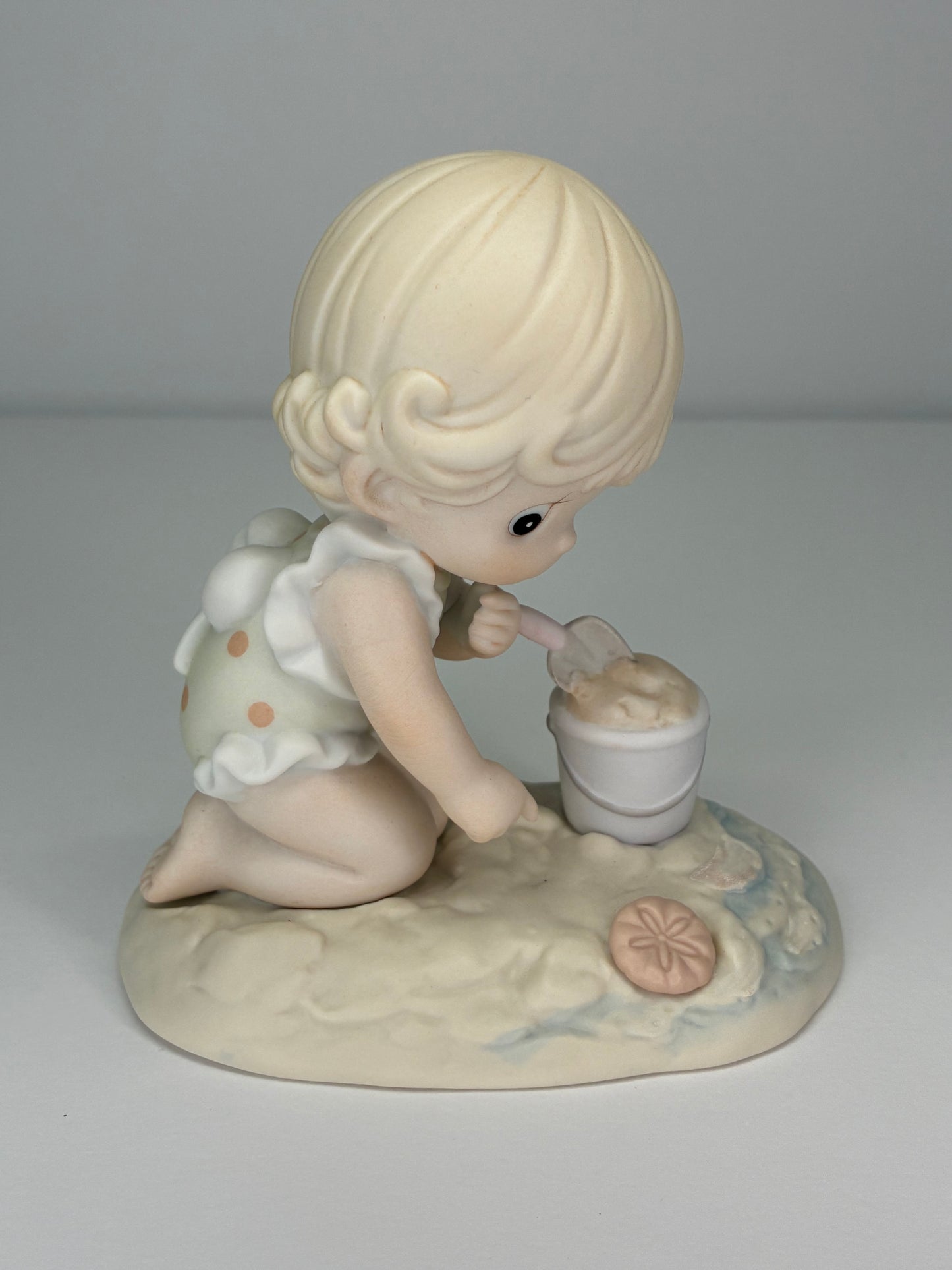 Precious Moments Vintage 1993 Members Only Figurine His Little Treasure Hand Painted Porcelain Collectible Figurine Original Box