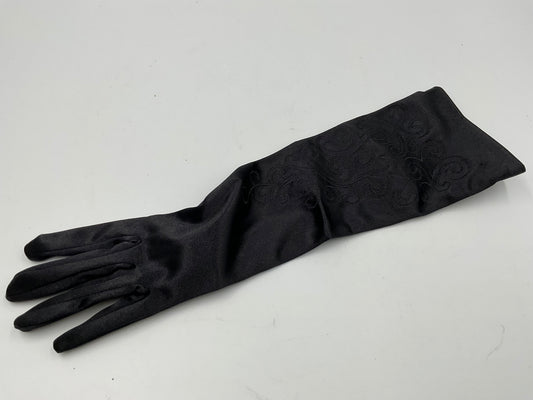 Vintage Black opera-length evening gloves