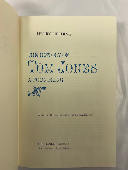 Tom Jones by Henry Fielding Vintage 1980 Leather Bound Hardcover Book