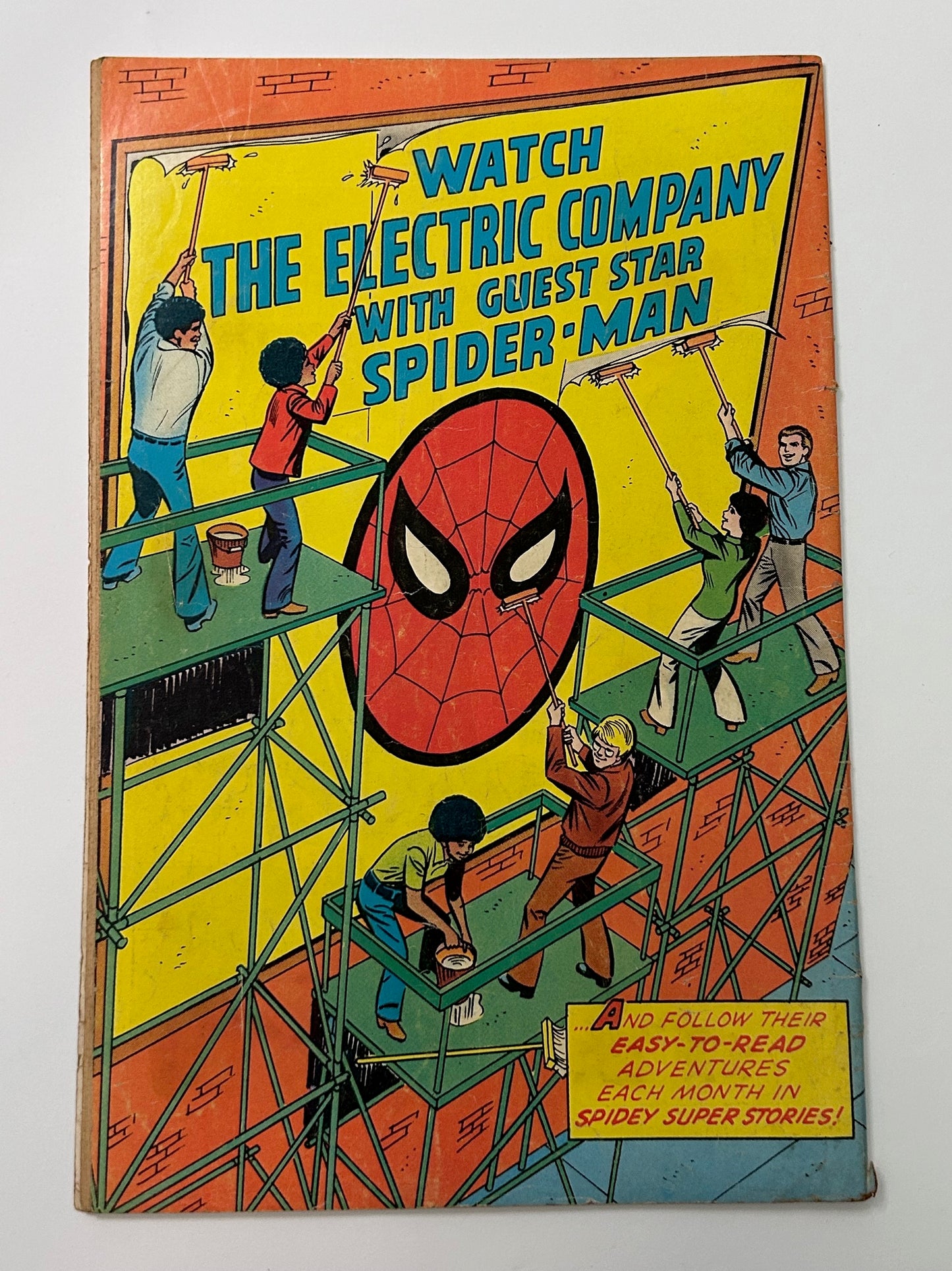 Spider Man Spidey Super Stories #8 Vintage 1975 Marvel Comics The Electric Company Comic Book