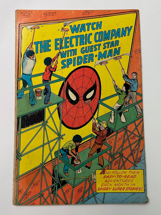 Spider Man Spidey Super Stories #8 Vintage 1975 Marvel Comics The Electric Company Comic Book