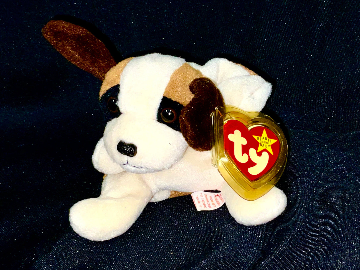 Bernie the St. Bernard Dog Vintage 1996 Ty Beanie Babies Plush with Tag in Protector