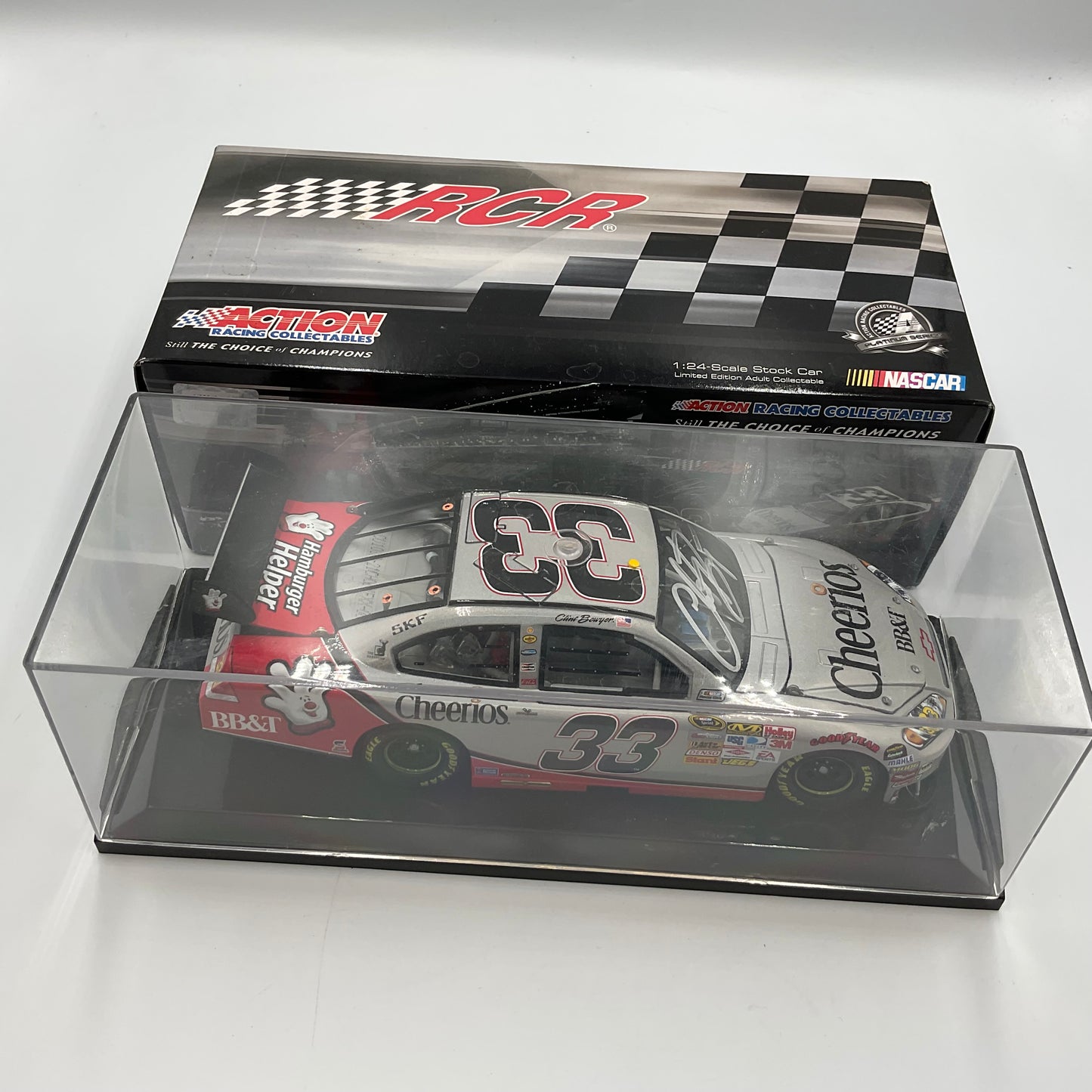 Clint Bowyer Autographed 1:24 Scale Die-Cast Model Car NASCAR #33