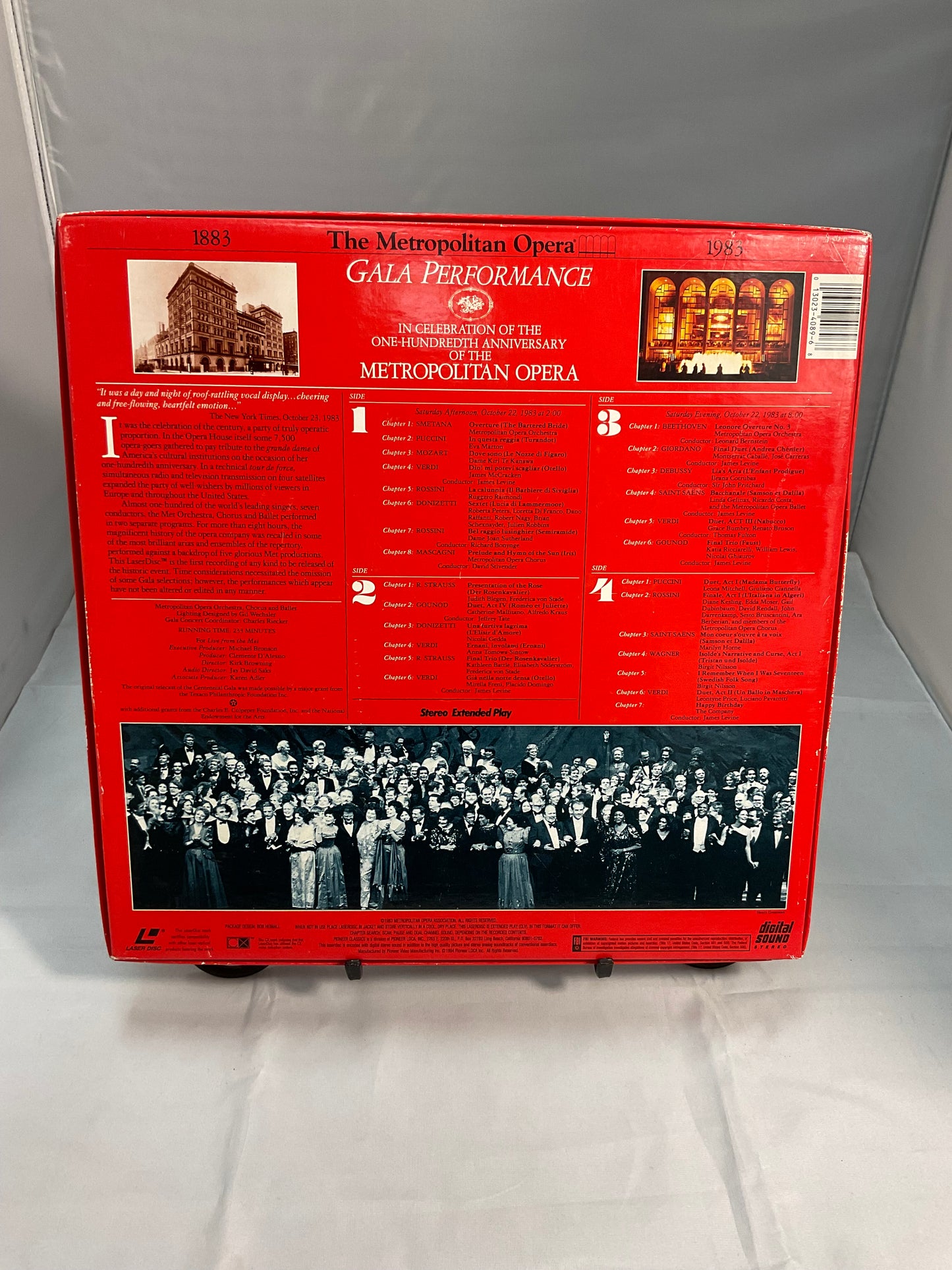 Metropolitan Opera Vintage 1983 MET Centennial Gala Laser Disc Video Set