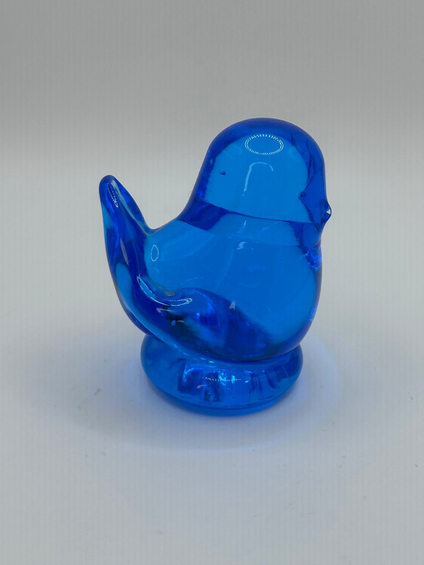 Leo Ward Vintage 1995 Artist Signed Bluebird of Happiness Handmade Terra Studios Artisan Glass Figurine