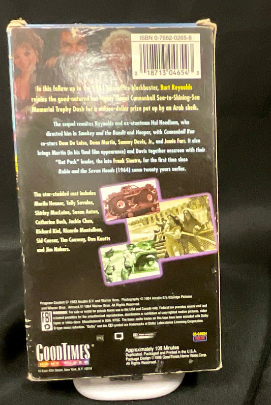 Cannonball Run 2 Vintage 1983 VHS Video Tape Movie Burt Reynolds Film Pre-Owned