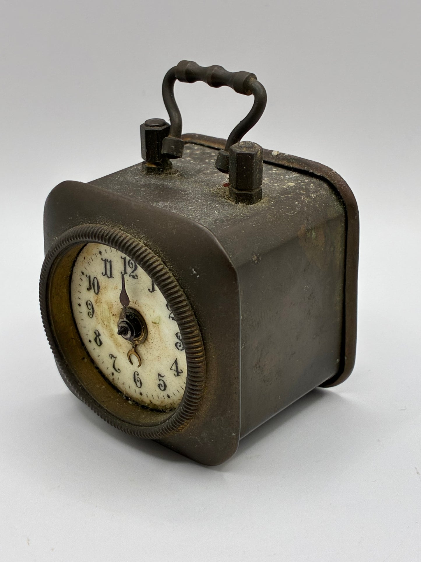Brevete Antique Vintage 1860s French Tabletop and Carriage Alarm Clock