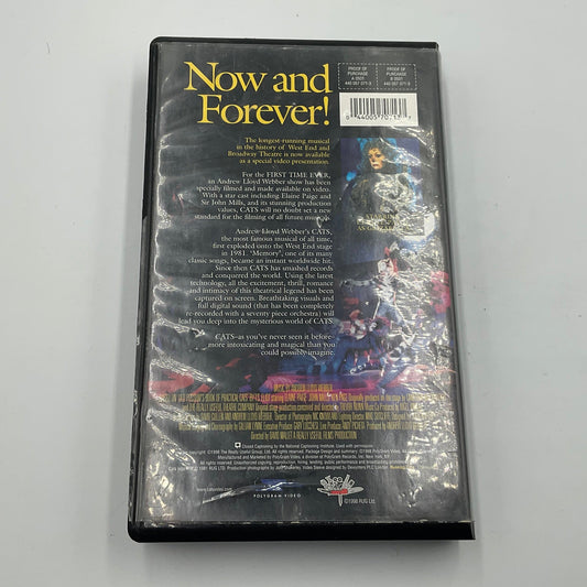 Cats The Musical Vintage 1998 VHS Video Tape Andrew Lloyd Webber