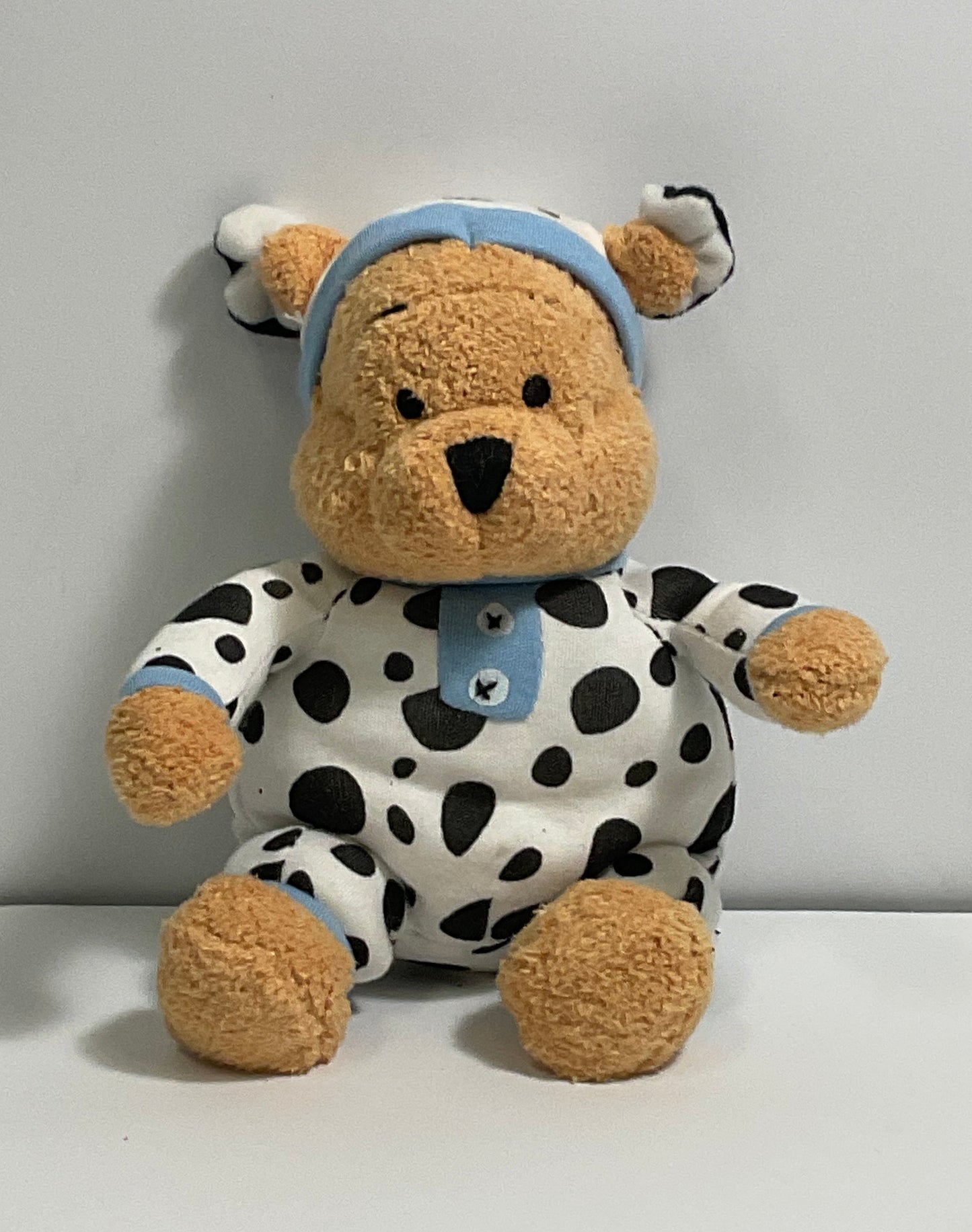 Baby Cow Pajamas Winnie the Pooh Bear Vintage Mini Beanbag Beanie Plush Disney Store Collectible