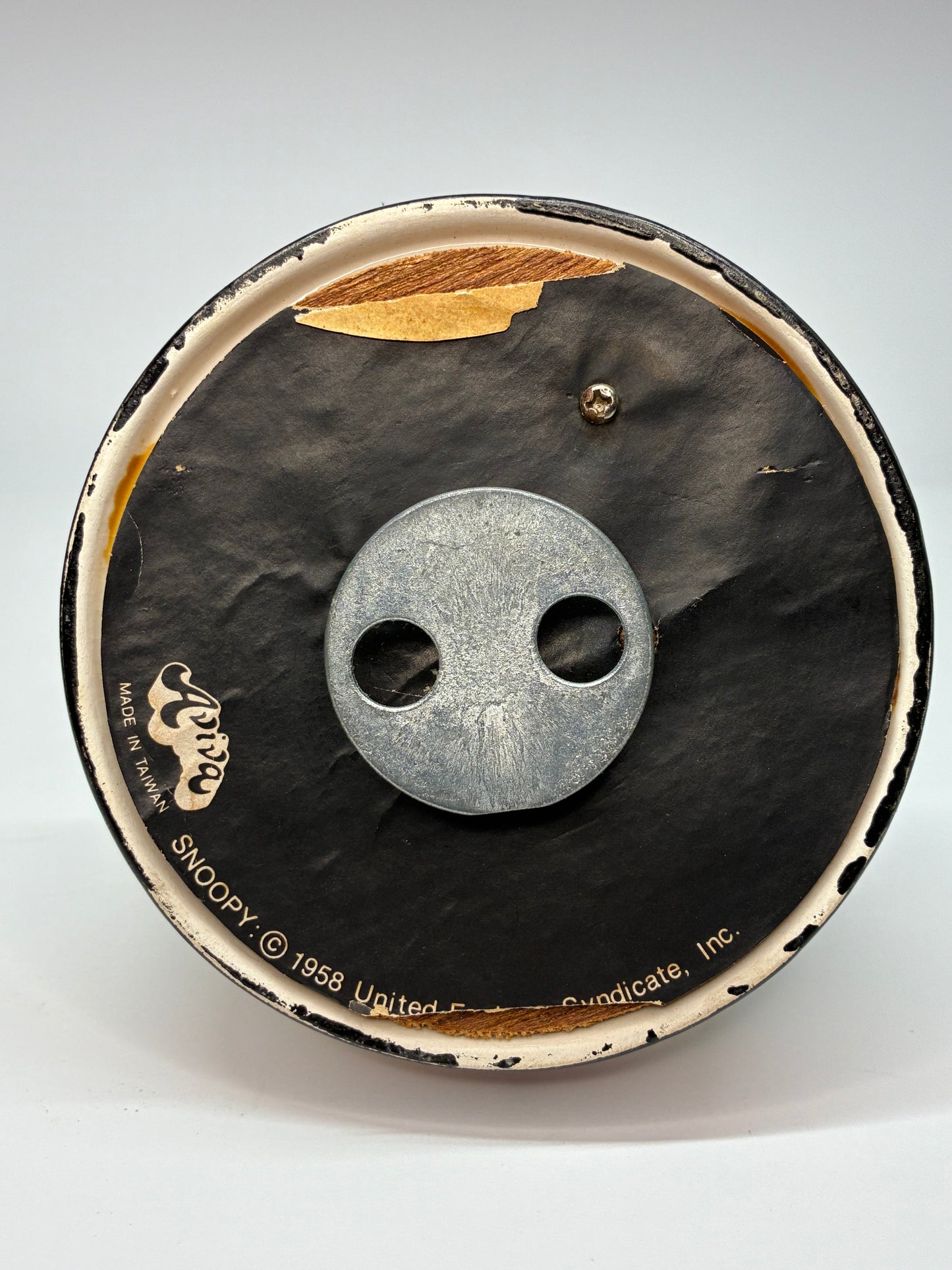 Snoopy Vintage 1958 Wind-Up Ceramic Musical Figurine Music Box Excellent Working Condition