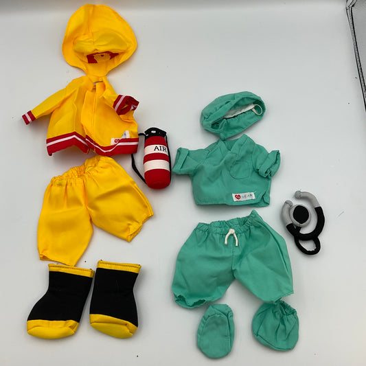 Ty Gear Beanie Kids Fireman and Doctor Set Outfits