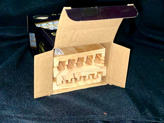 Four 4 Wood Domino Racks Cardinal Classics New in Original Box