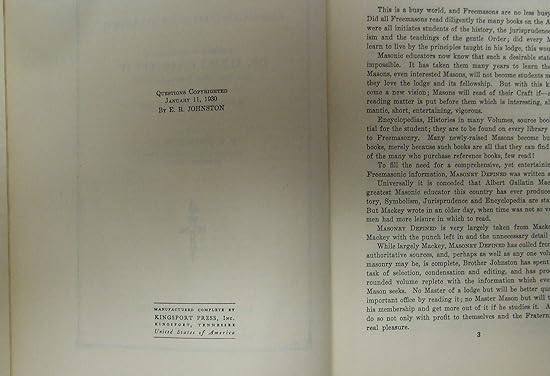 Masonry Defined Leather Hardcover Vintage Jan 1930