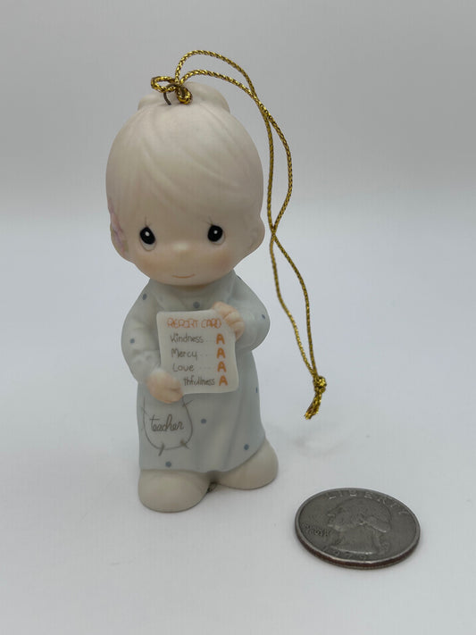 Precious Moments Vintage 1995 You're 'A' Number One In My Book Teacher Ornament
