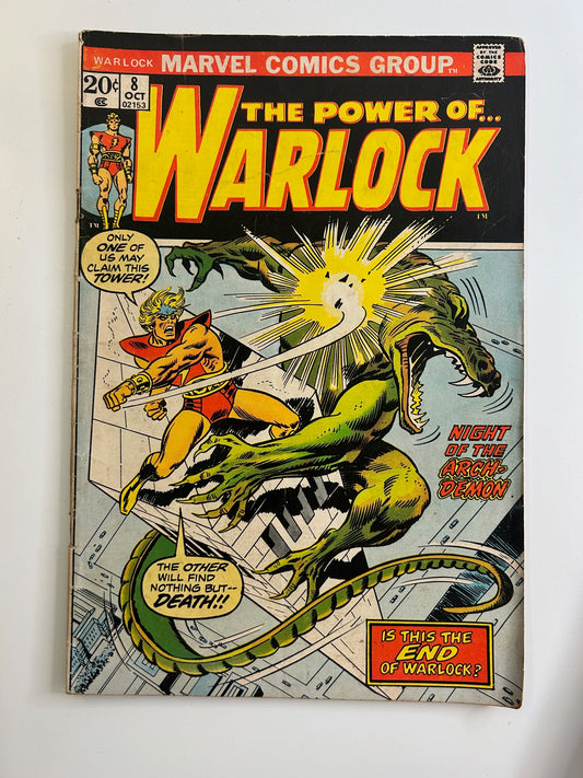 The Power of Warlock #8 Vintage 1973 Marvel Group Comic Book