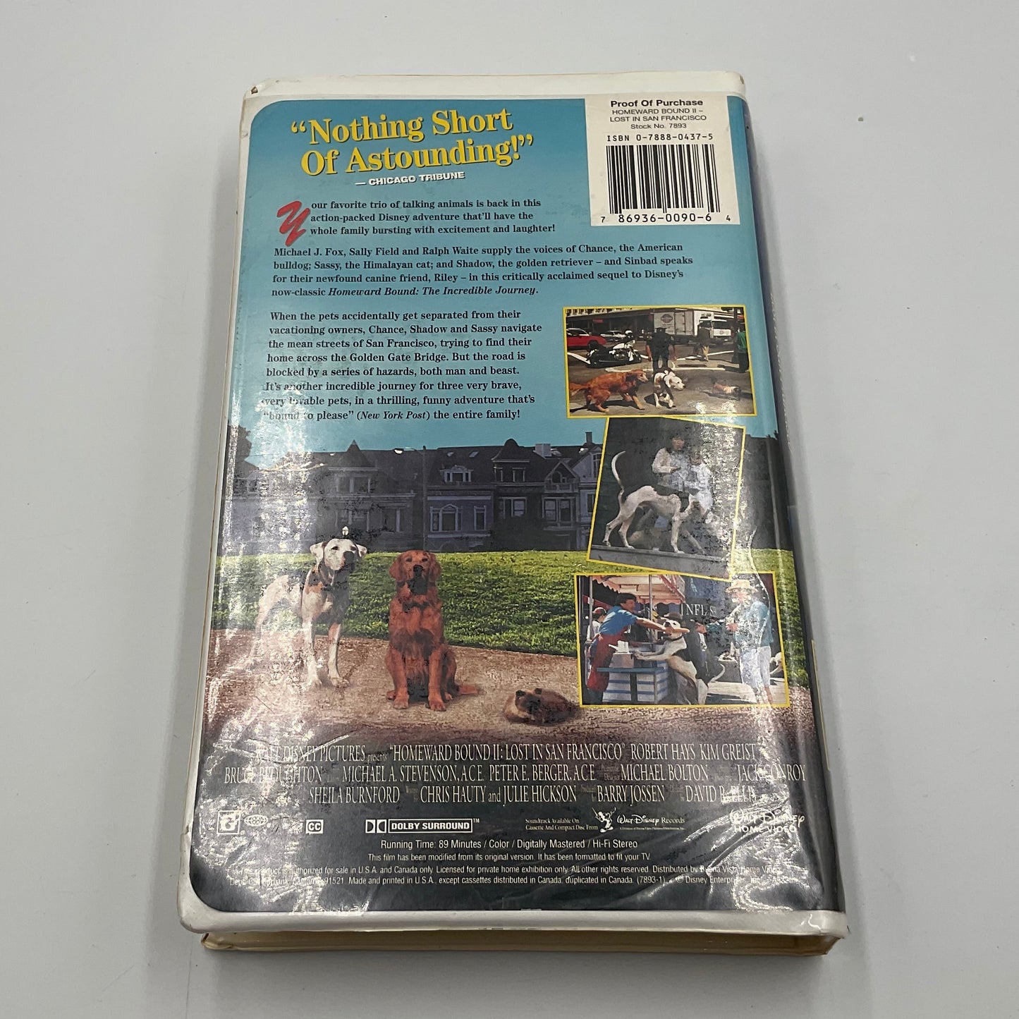Walt Disney’s Homeward Bound 2 Vintage VHS Video Tape Movie