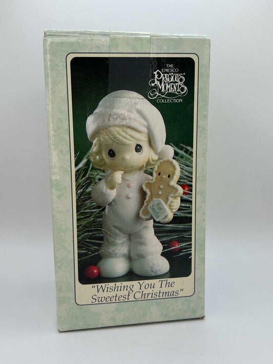 Precious Moments Vintage 1993 Wishing You The Sweetest Christmas