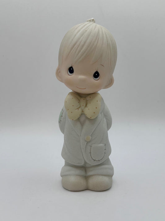 Precious Moments Vintage 1983 Groom Hand-Painted Porcelain Collectible Figurine New in Box