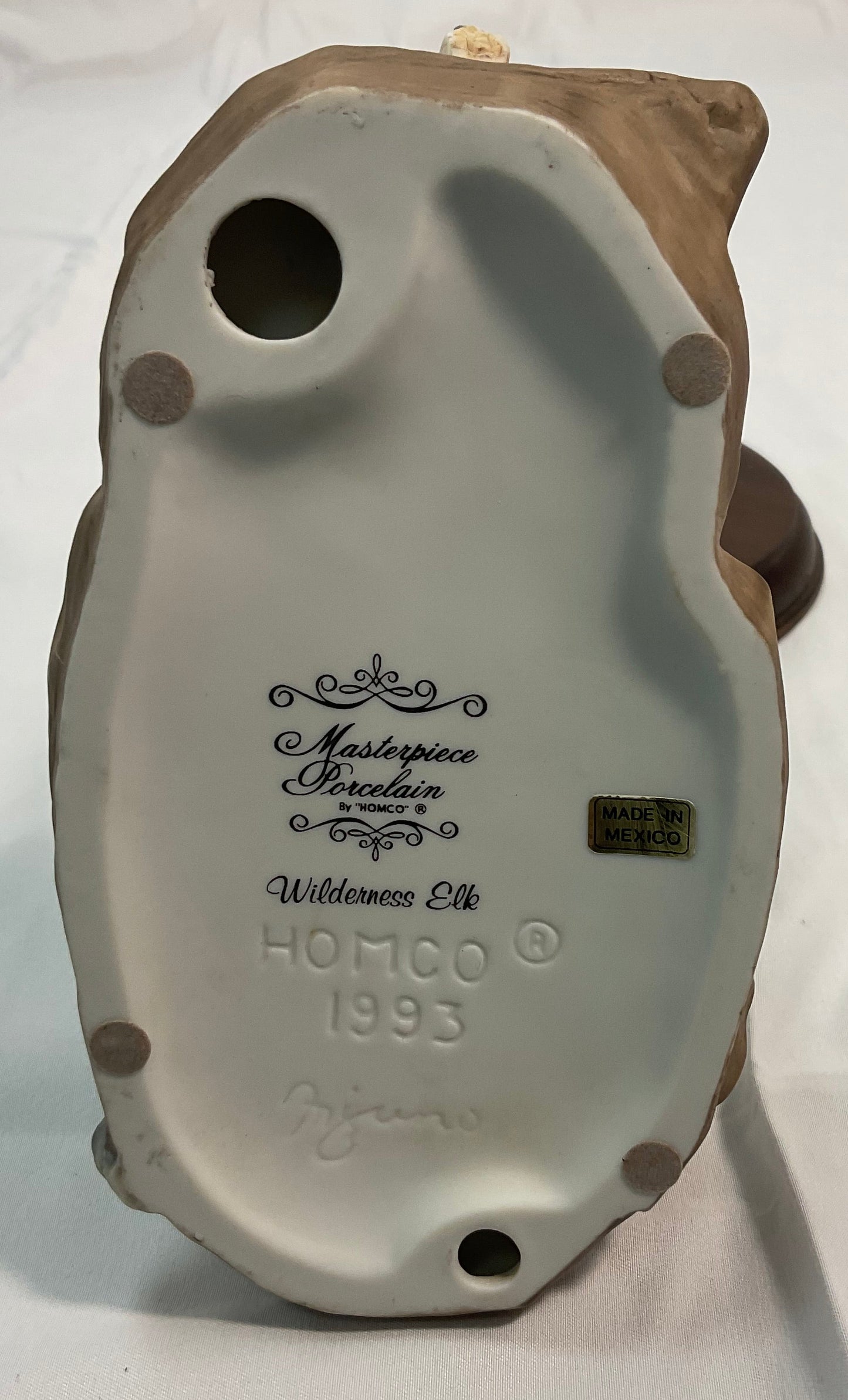 Wilderness Elk Signed Vintage 1993 Masterpiece Porcelain Homco Endangered Species Series