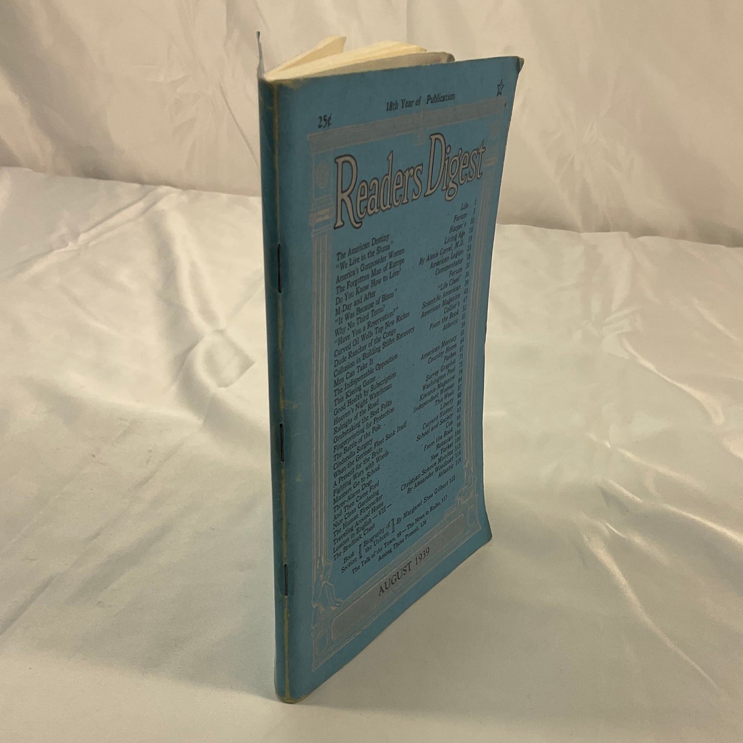 Readers Digest Vintage August 1939 Margaret Shea Gilbert Volume 35 #208