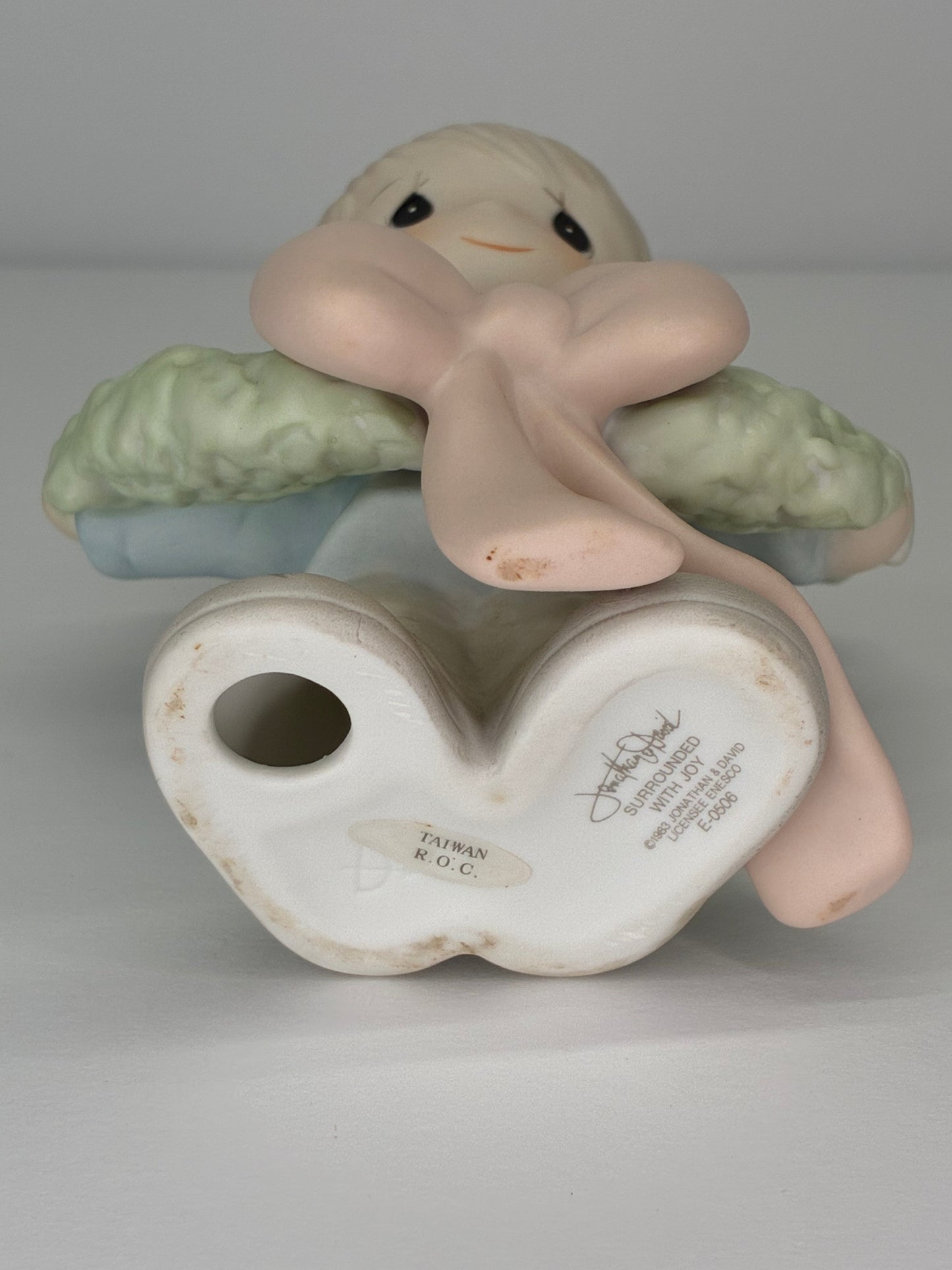 Precious Moments Vintage 1983 Surrounded With Joy Hand Painted Porcelain Collectible Figurine Original Box Mint