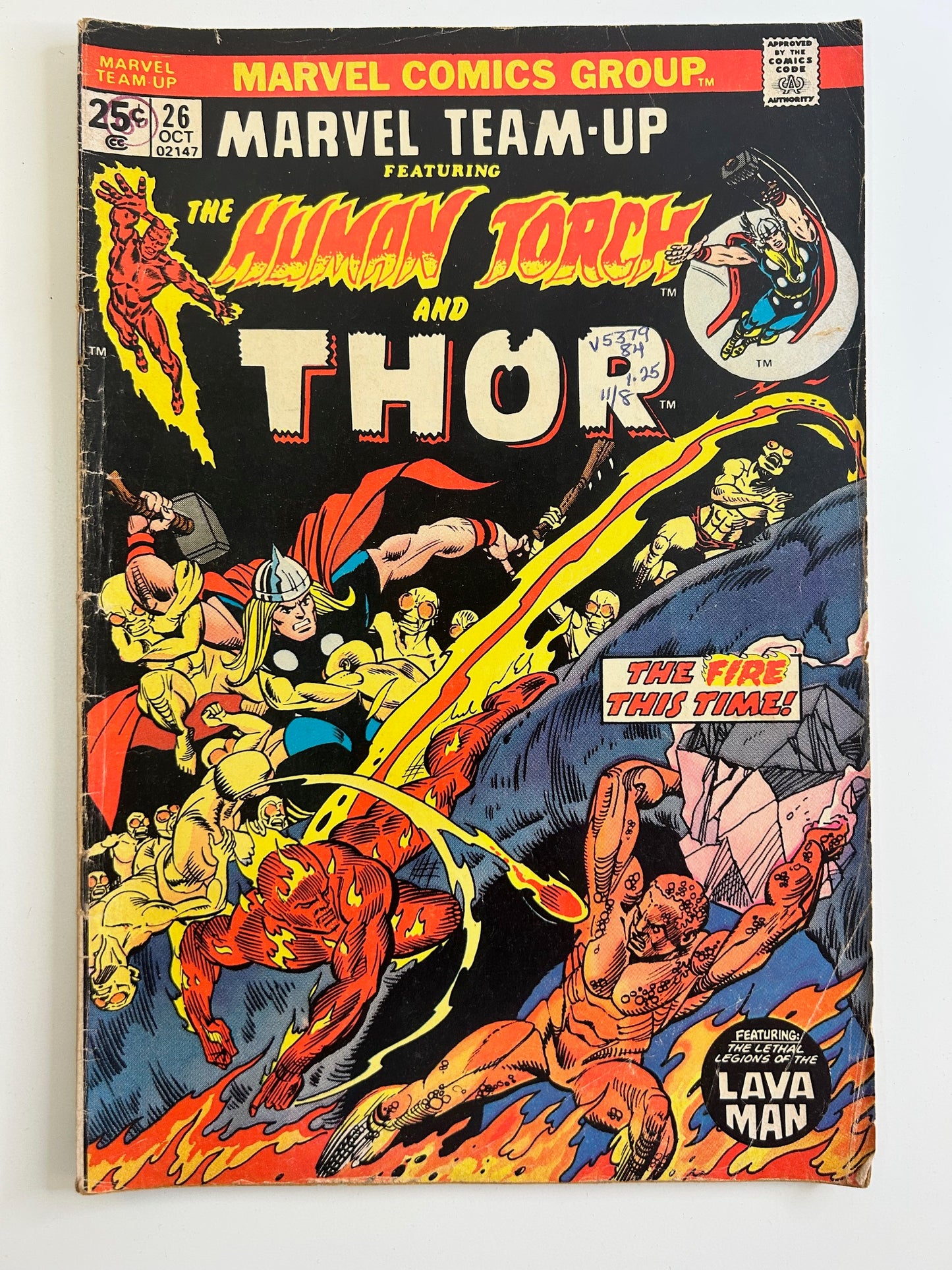 Marvel Team-Up Human Torch and Thor #26 Vintage 1974 Marvel Group Comic Book