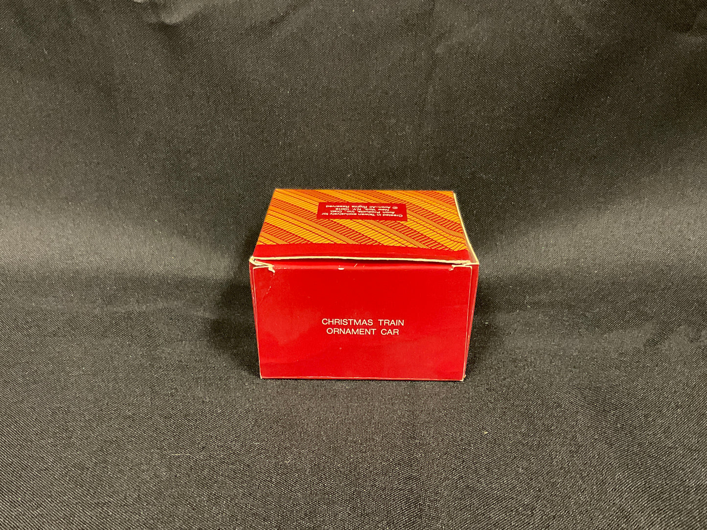 Avon Gift Collection Vintage 1987 Wooden Christmas Train Ornament Car in Original Box