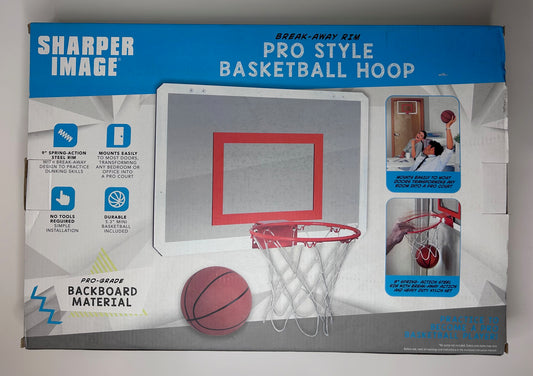 Sharper Image Pro Style Indoor Basketball Hoop New in Box
