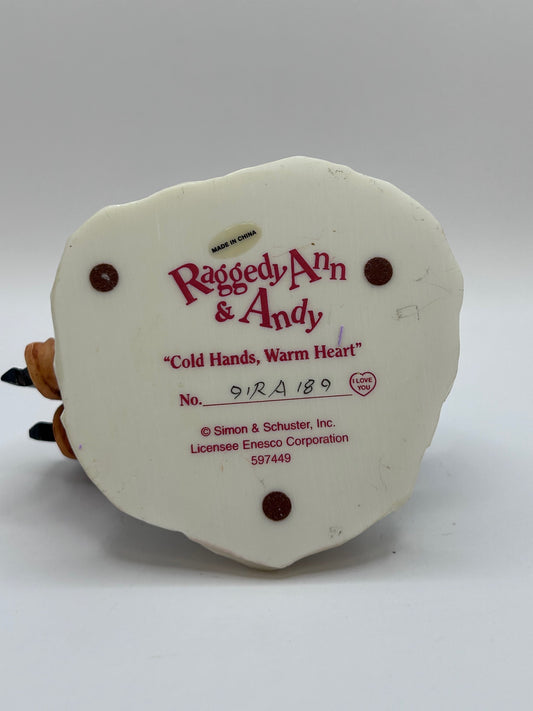Raggedy Ann & Andy “Cold Hands Warm Heart” Vintage Figurine