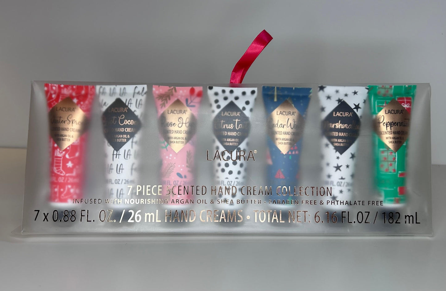 Lacura 7 Piece Hand Cream Collection Gift Set Argan Oil Shea Butter New in Box