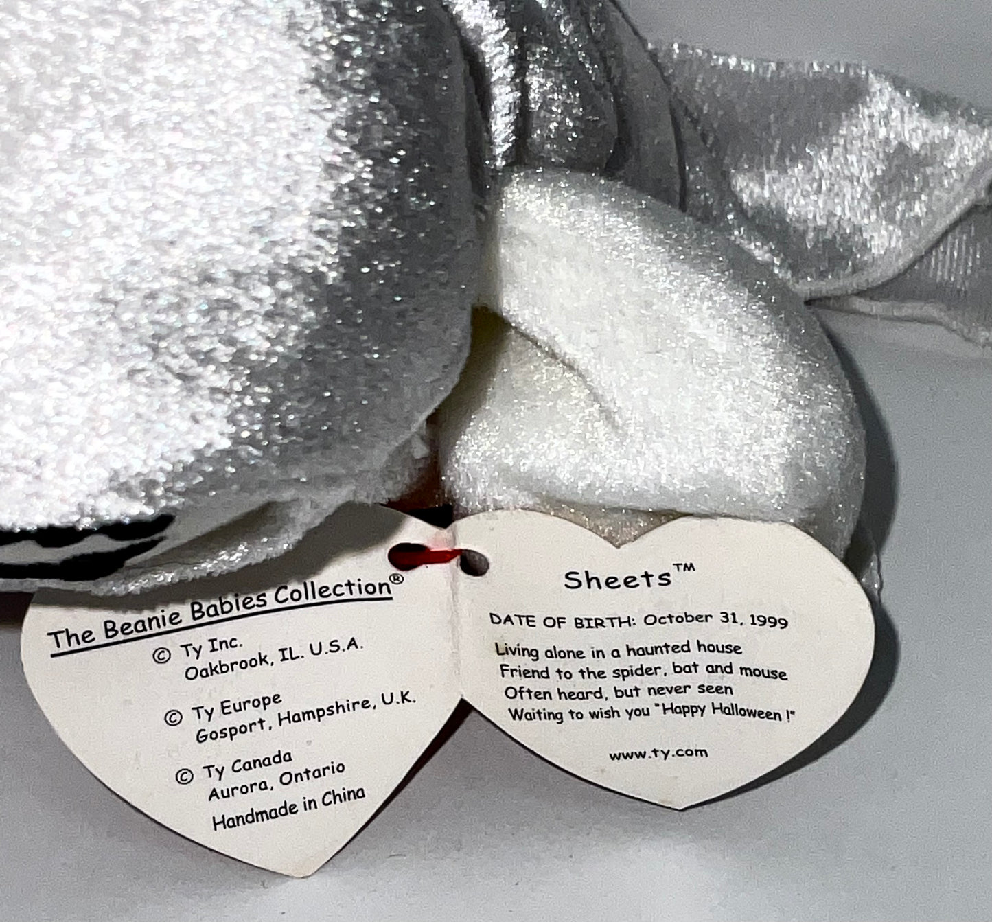 Sheets the Ghost Vintage 1999 Ty Beanie Babies Collection Plush Collectible with Tag Halloween Beanie Baby