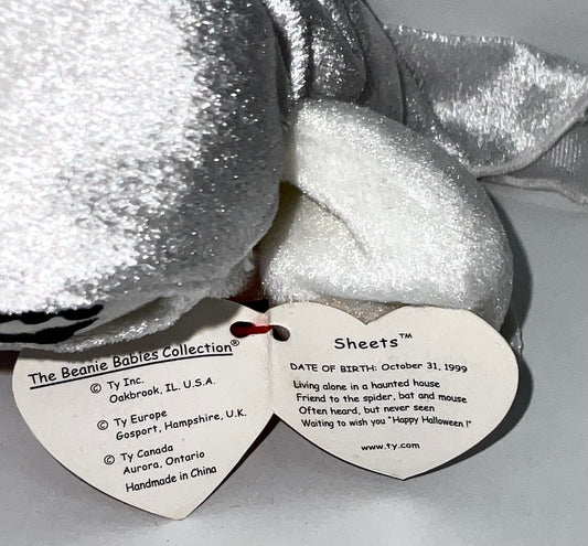Sheets the Ghost Vintage 1999 Ty Beanie Babies Collection Plush Collectible with Tag Halloween Beanie Baby