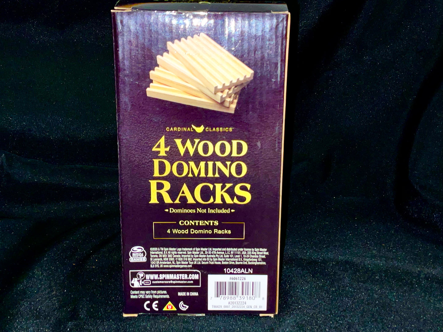 Four 4 Wood Domino Racks Cardinal Classics New in Original Box