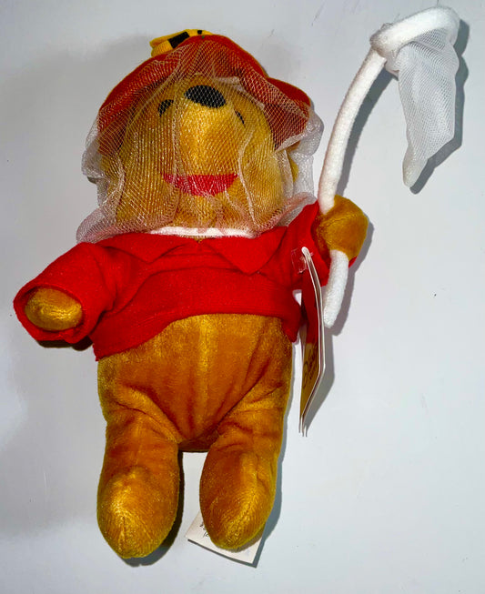 Winnie the Pooh Beekeeper Vintage 8 Inch Plush Mini Beanbag Disney Store Collectible