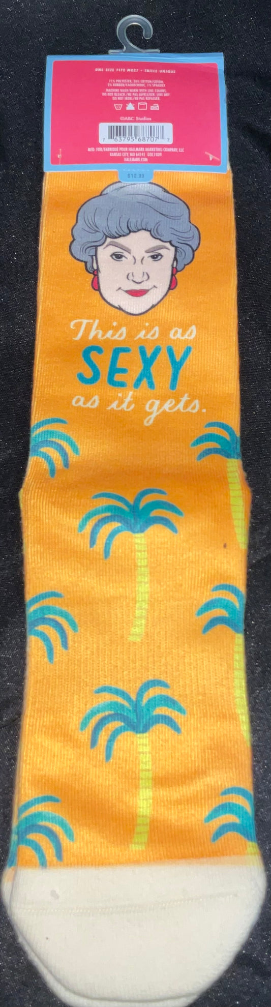 Hallmark The Golden Girls "This is as sexy as it gets" Novelty Socks Brand New