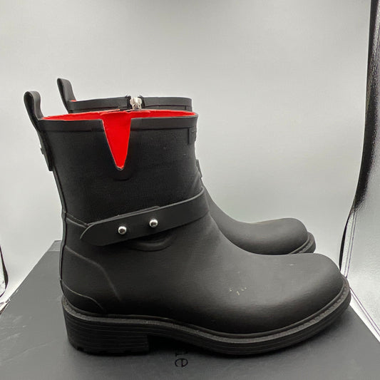 Rag and Bone Black Moto Rain Boots Size 6 In-Box