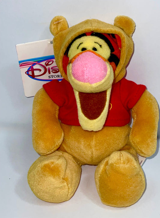 Tigger in Winnie the Pooh Costume Vintage Disney Store Collectible Mini Beanbag Plush