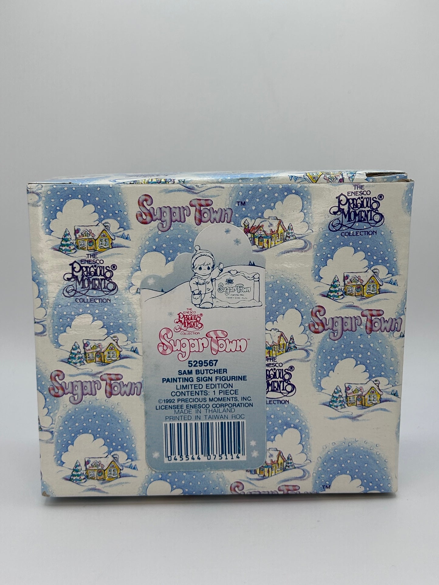 Precious Moments Vintage 1992 Sugar Town Sam Butcher Painting Sign