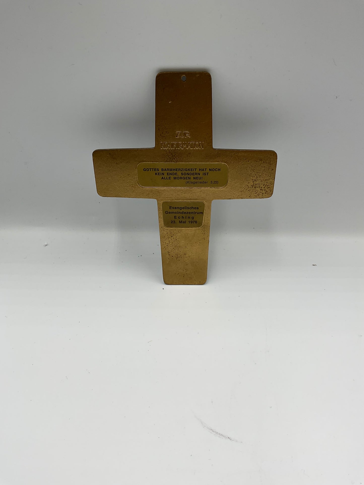 Vintage Big Cross Pendant Bronze