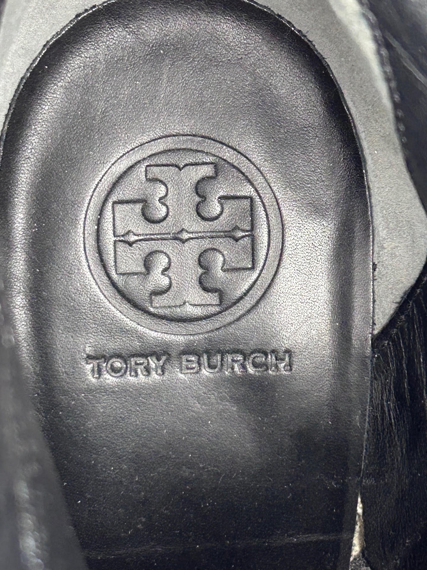 Tory Burch Milan Wedge Black Leather Bootie Womens Shoes Size 10.5 Not in Original Box