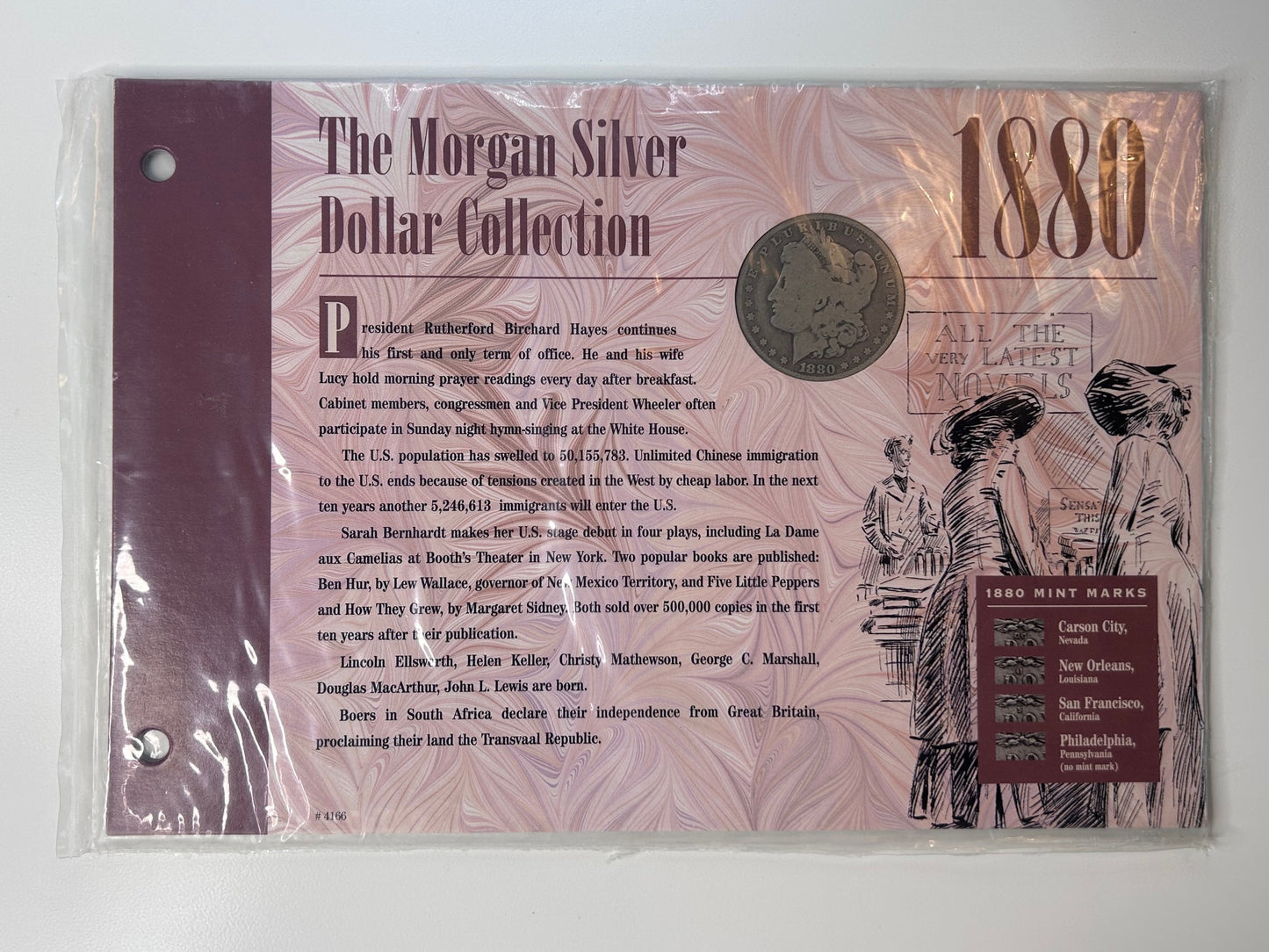 Morgan Silver Dollar Collection 1880 Philadelphia Mint with COA OGP