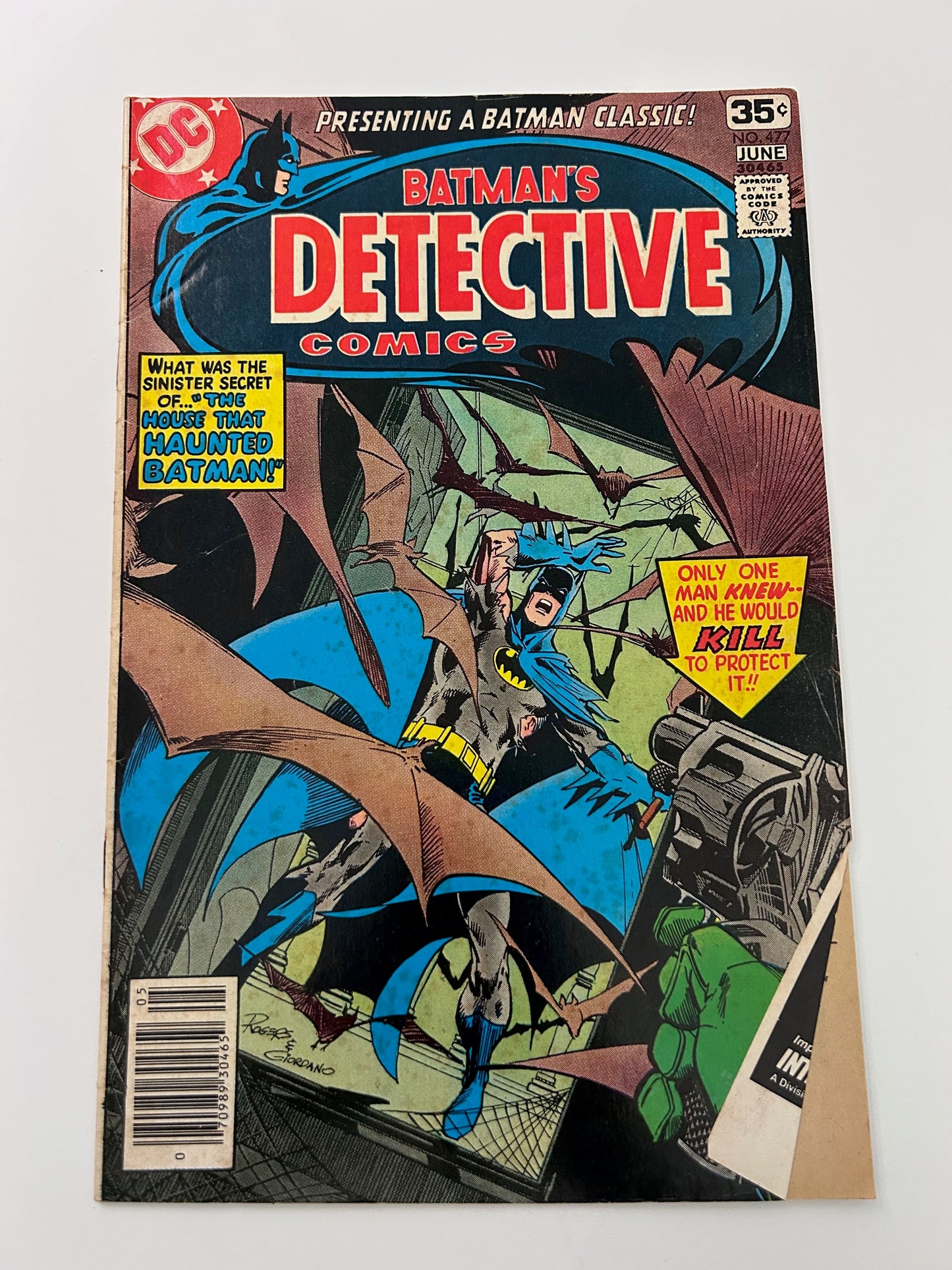 Batman's Detective Comics #477 Vintage 1978 DC Comics Comic Book