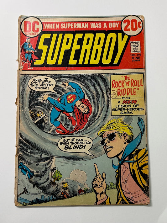 Superboy #195 Rock ‘N’ Roll Riddle Vintage June 1973 DC Comics Comic Book