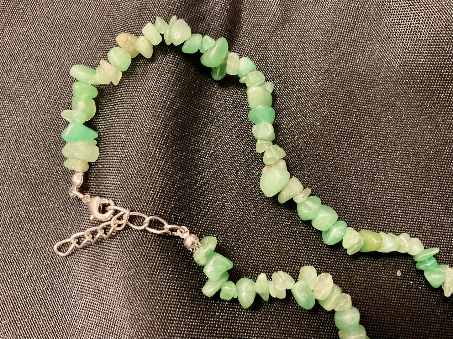 Green Gemstone Chip Necklace