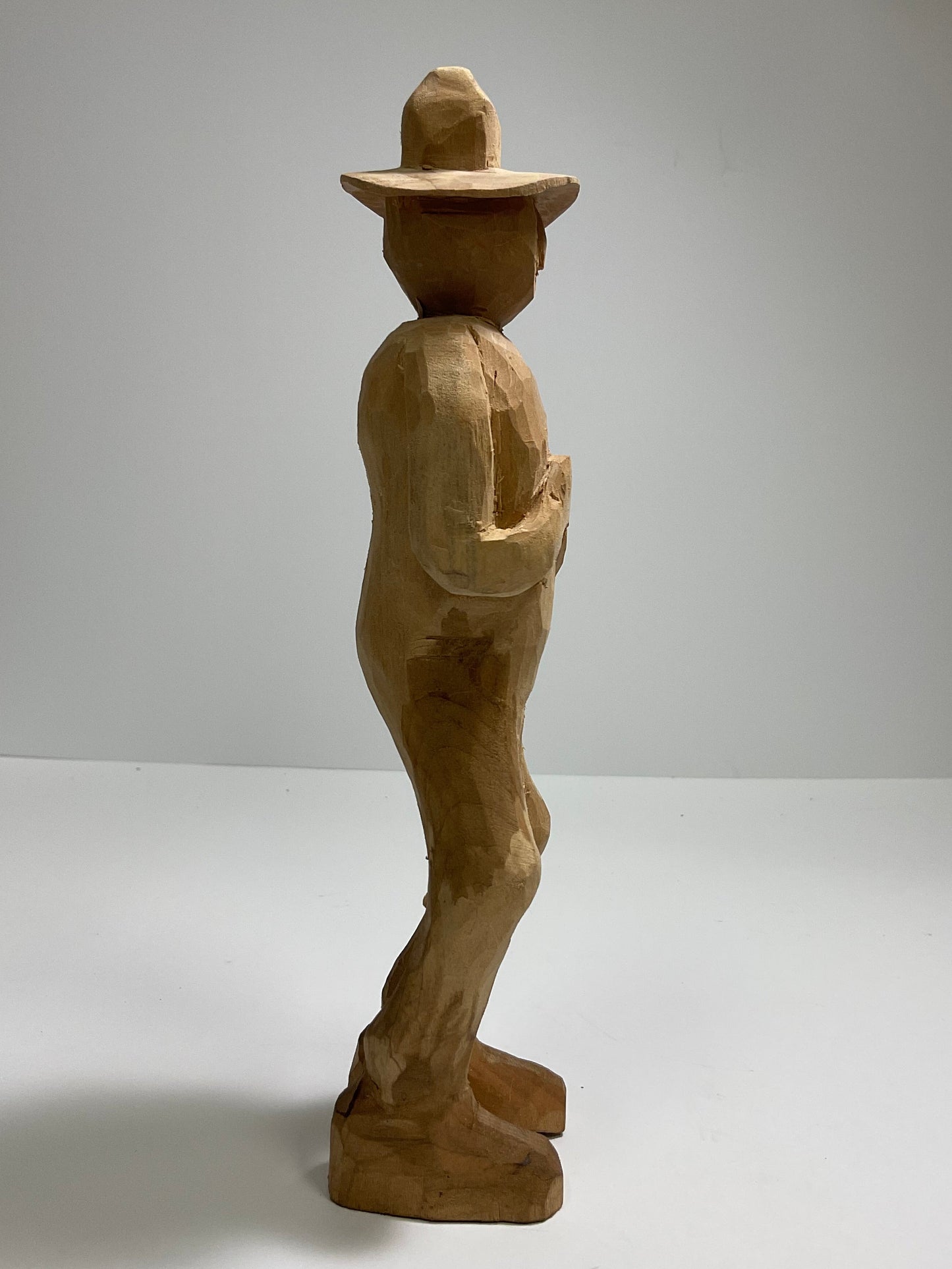Carved Wood Man Sculpture